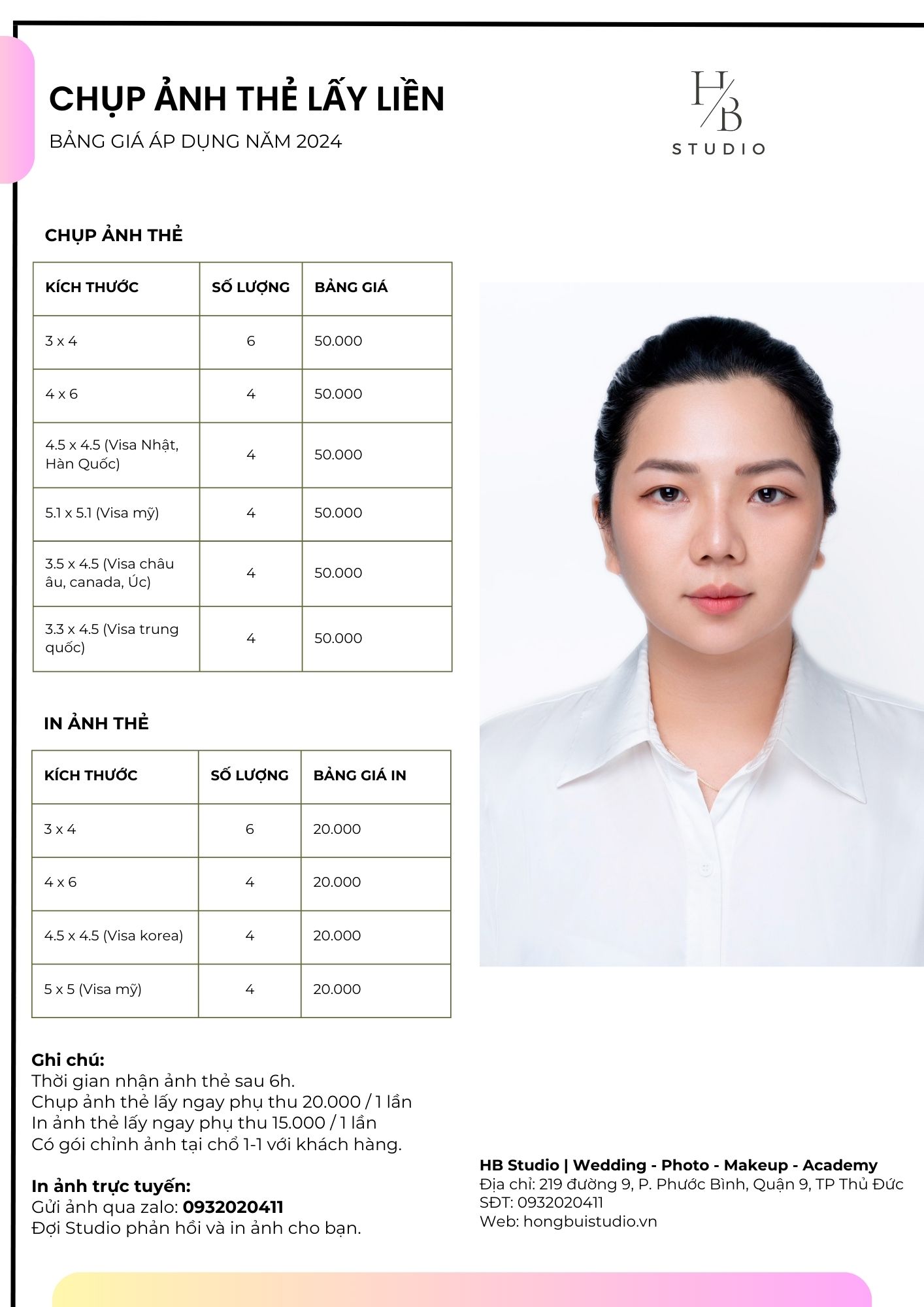 Chất lượng ảnh thẻ đẹp